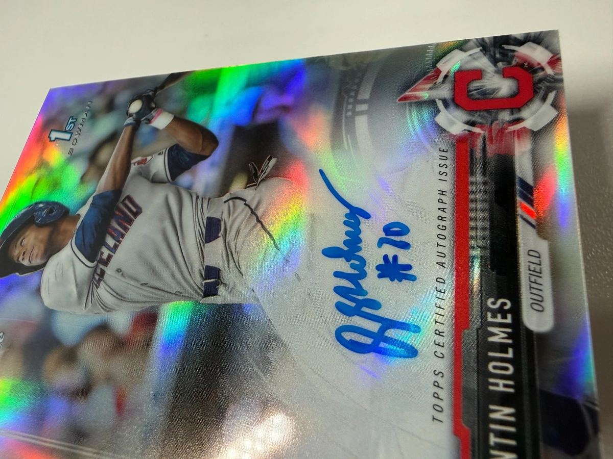 Quentin Holmes 2017 Bowman Draft Chrome 1st Refractor Auto /499 #CDA-QH