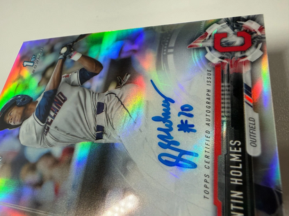 Quentin Holmes 2017 Bowman Draft Chrome 1st Refractor Auto /499 #CDA-QH