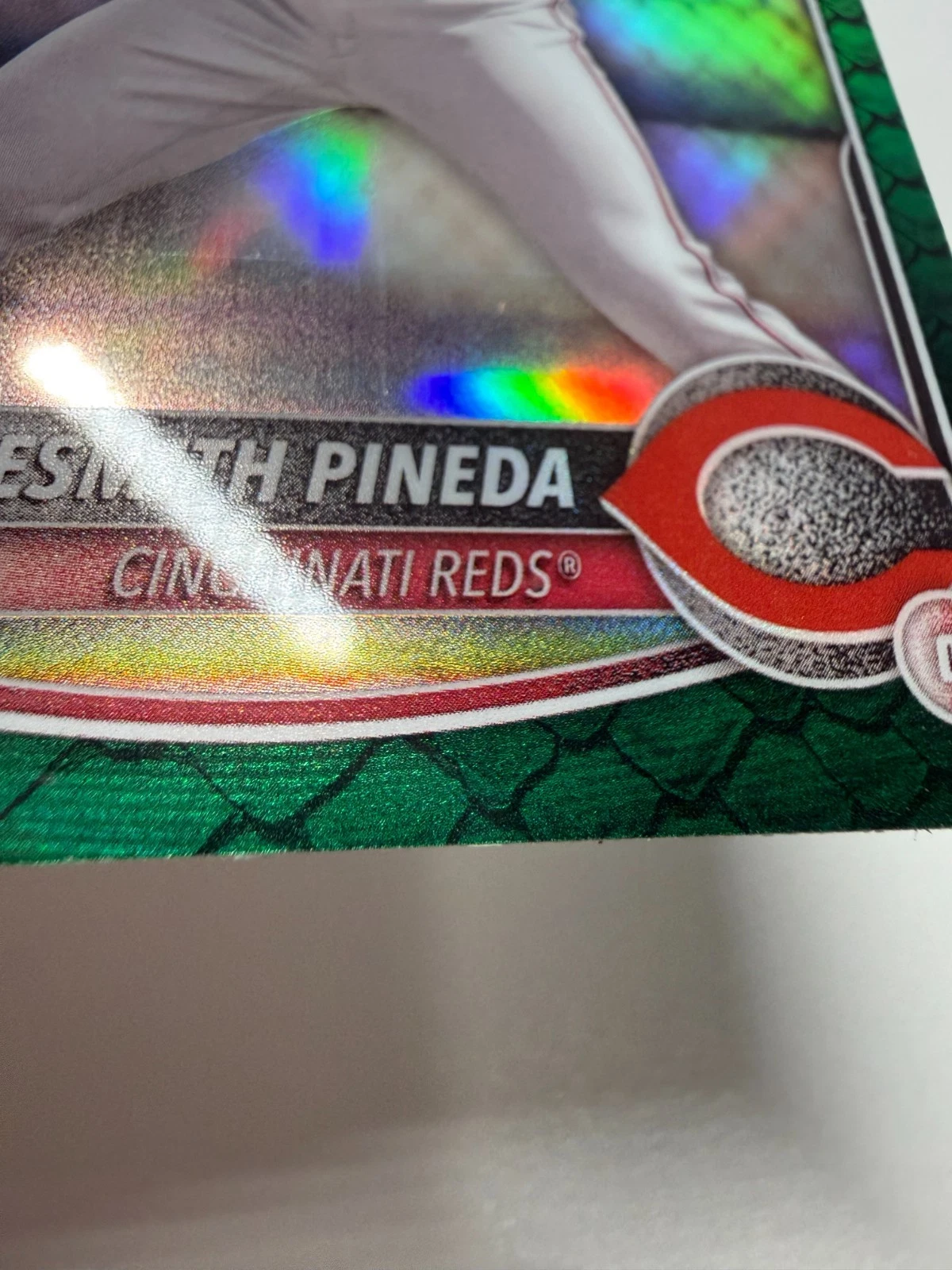 Esmith Pineda 2025 Bowman Chrome 1st Green Reptilian Refractor /99 #BCP-37 Reds