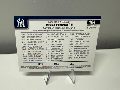 Bronx Bombers II 2025 Topps Series 1 Confetti #184 Yankees