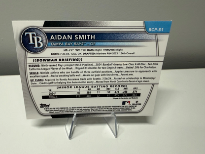 Aidan Smith 2025 Bowman Chrome Wave Refractor /350 #BCP-81 Rays
