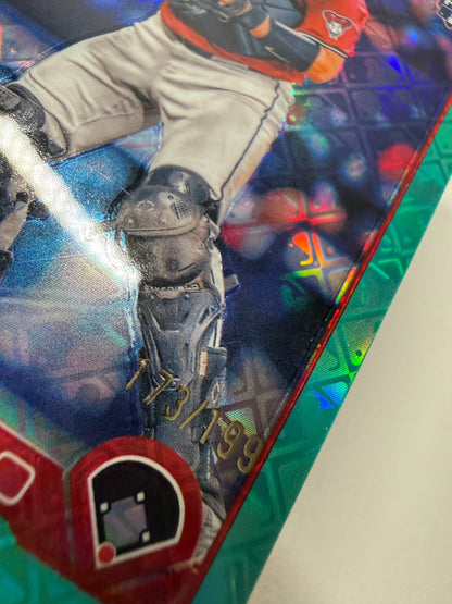 Adrian Del Castillo 2025 Topps Chrome Aqua Logofractor RC /199 #240 Diamondbacks