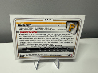 Travis Swaggerty 2020 Bowman Draft Chrome Gold Refractor /50 #BD-47 Pirates