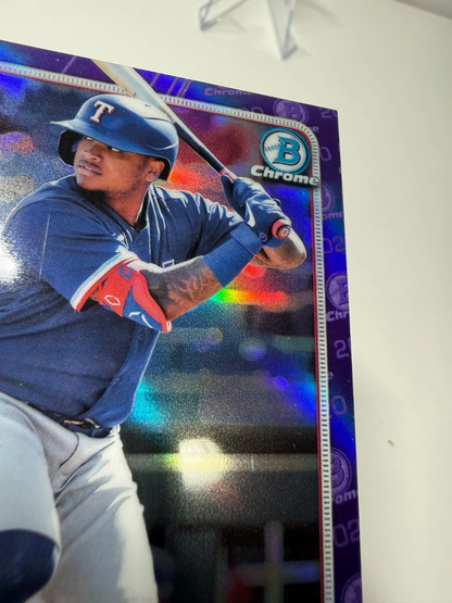Willie Calhoun 2020 Bowman Chrome 1st Purple Refractor /250 #19 Rangers