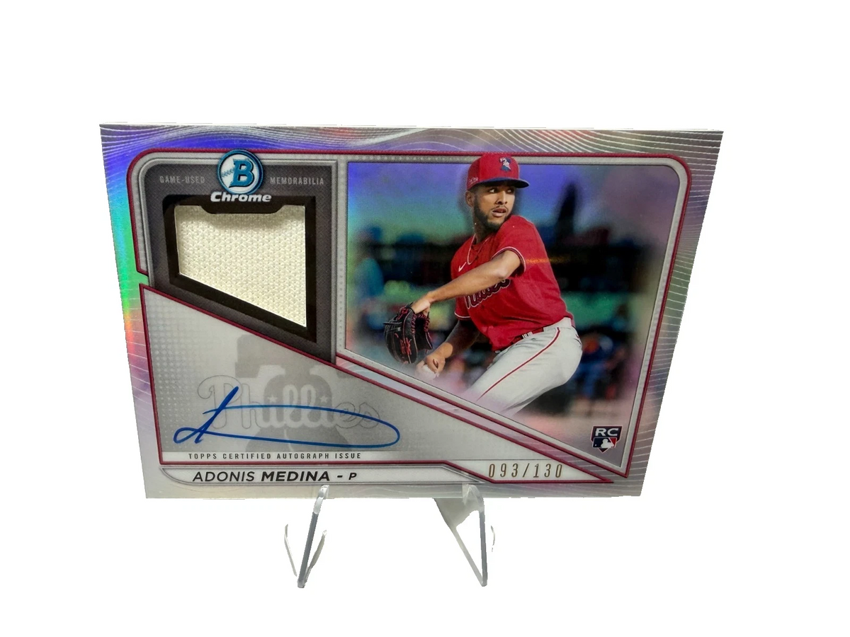 Adonis Medina 2021 Bowman Chrome Relic Auto RC /130 #BCAR-AM Phillies
