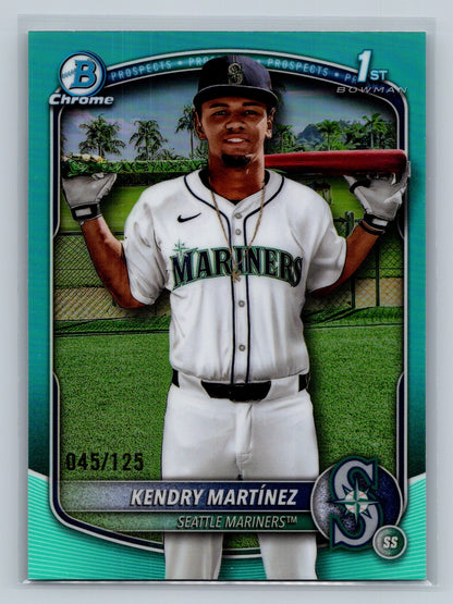 Kendry Martinez 2025 Bowman Chrome 1st Aqua Refractor /125 #BCP-159 Mariners