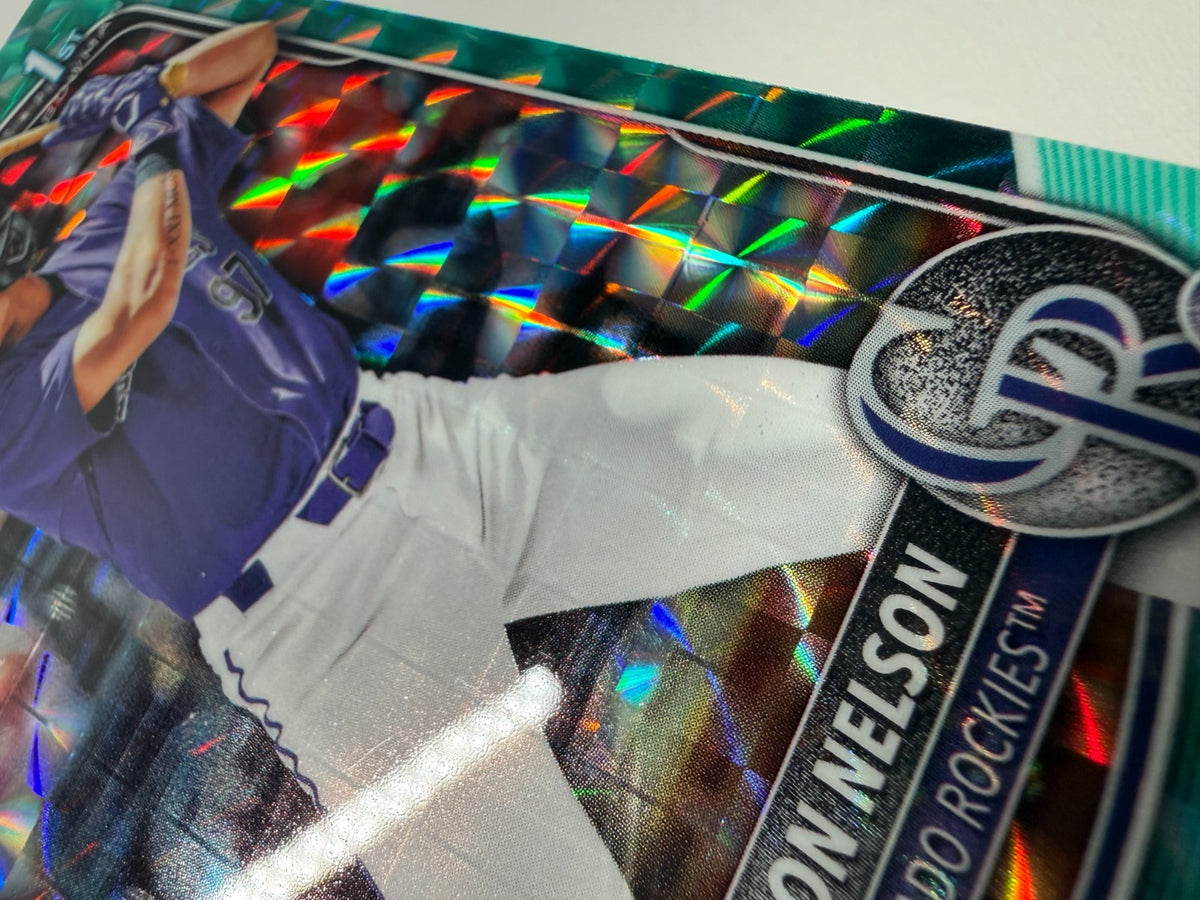 Cameron Nelson 2025 Bowman Draft Chrome 1st Aqua Geometric Refractor /125
