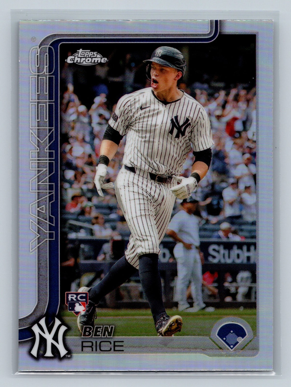 Ben Rice 2025 Topps Chrome Refractor RC #139 Yankees