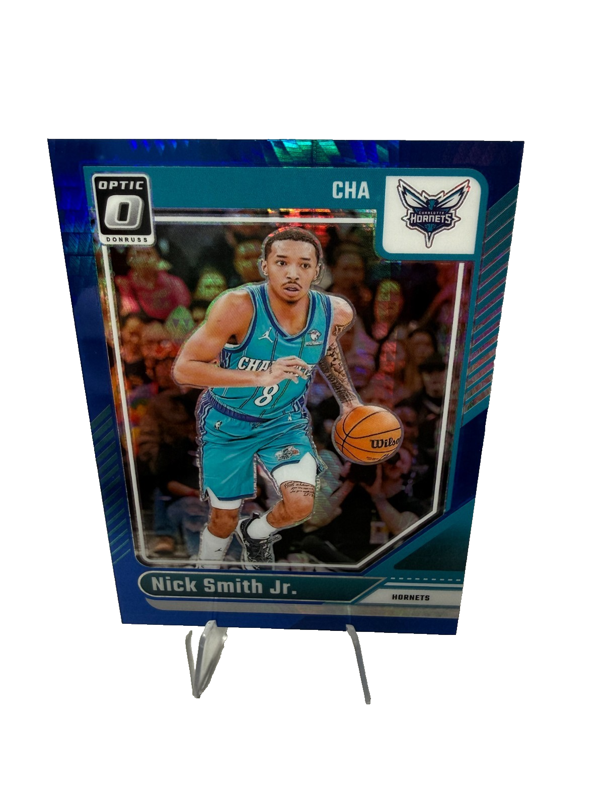 Nick Smith Jr. 2024-25 Panini Donruss Optic Blue Hyper /175 #167 Hornets