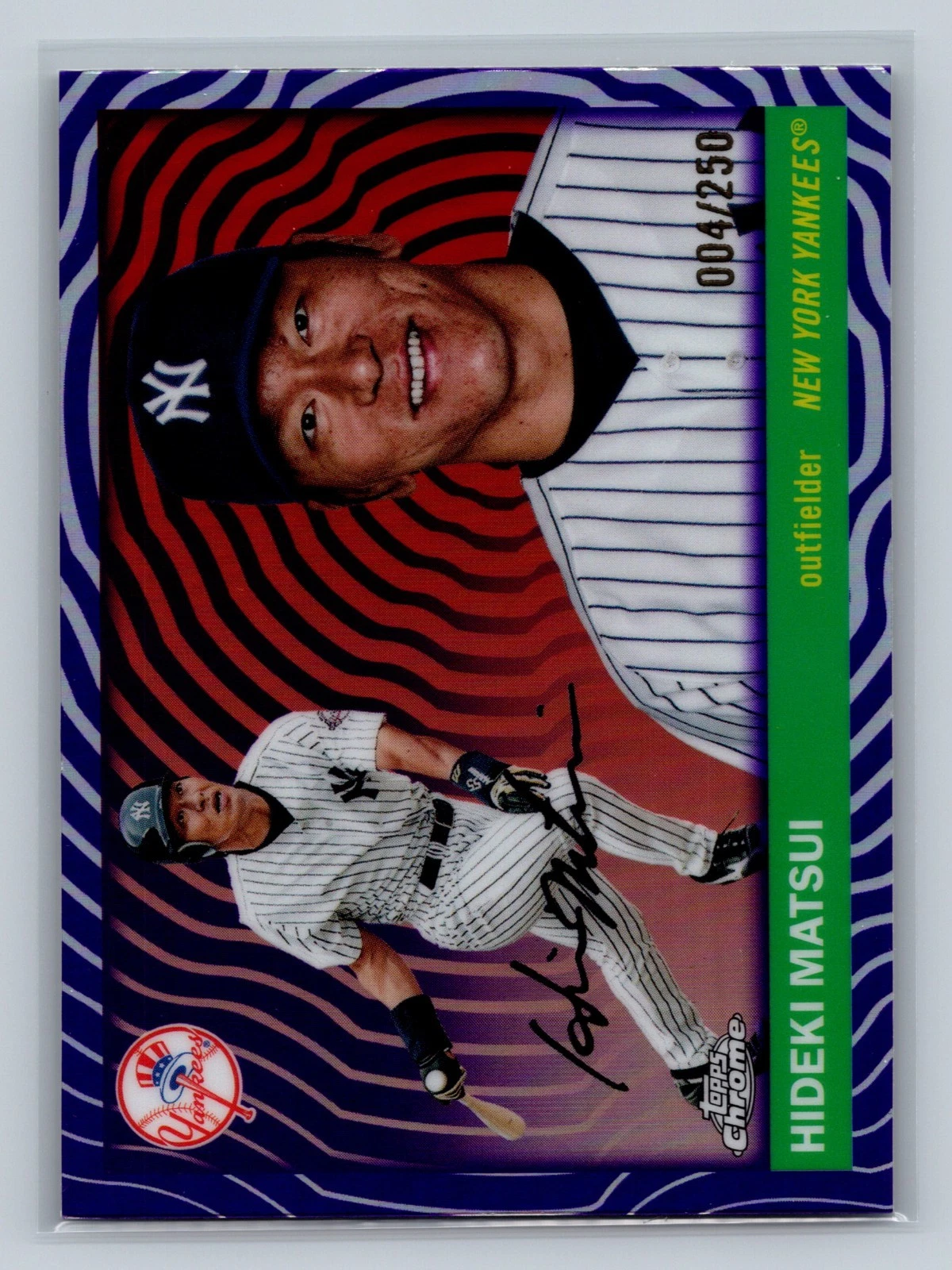 Hideki Matsui 2025 Topps Chrome Platinum Purple Vibration Refractor /250 #228