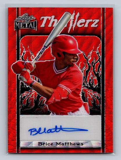 Brice Matthews 2023 Leaf Metal Thrillerz Red Wave Auto #T-BM2 Astros