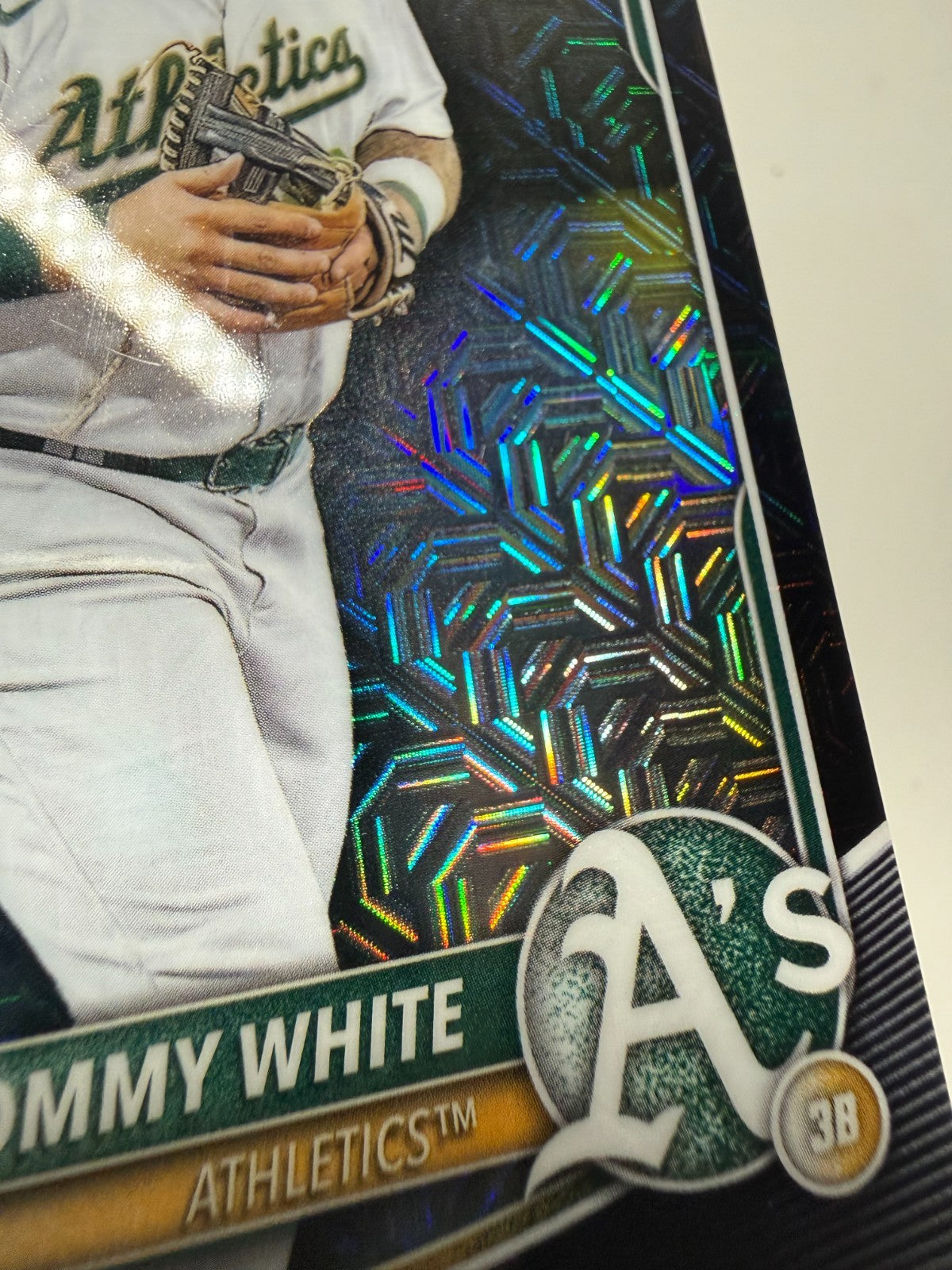 Tommy White 2025 Bowman Chrome 1st Black Mojo Refractor /10 #BCP-251 Athletics
