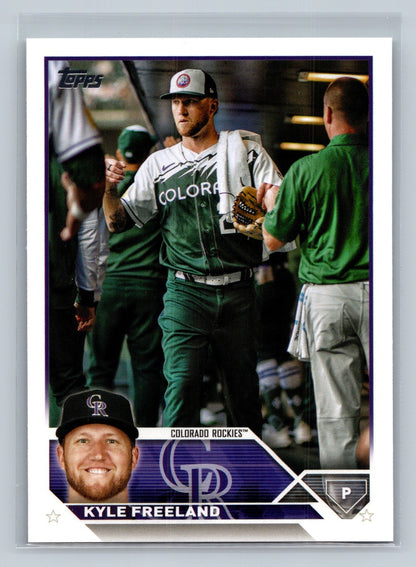Kyle Freeland 2023 Topps Series 2 SSP Image Variation Golden Mirror #348 Rockies