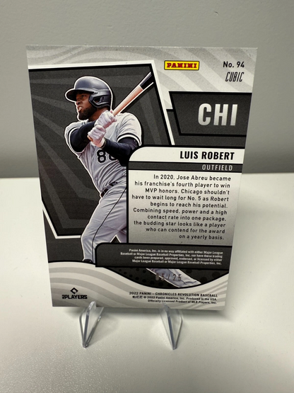 Luis Robert 2022 Panini Chronicles Revolution Cubic /25 #94 White Sox