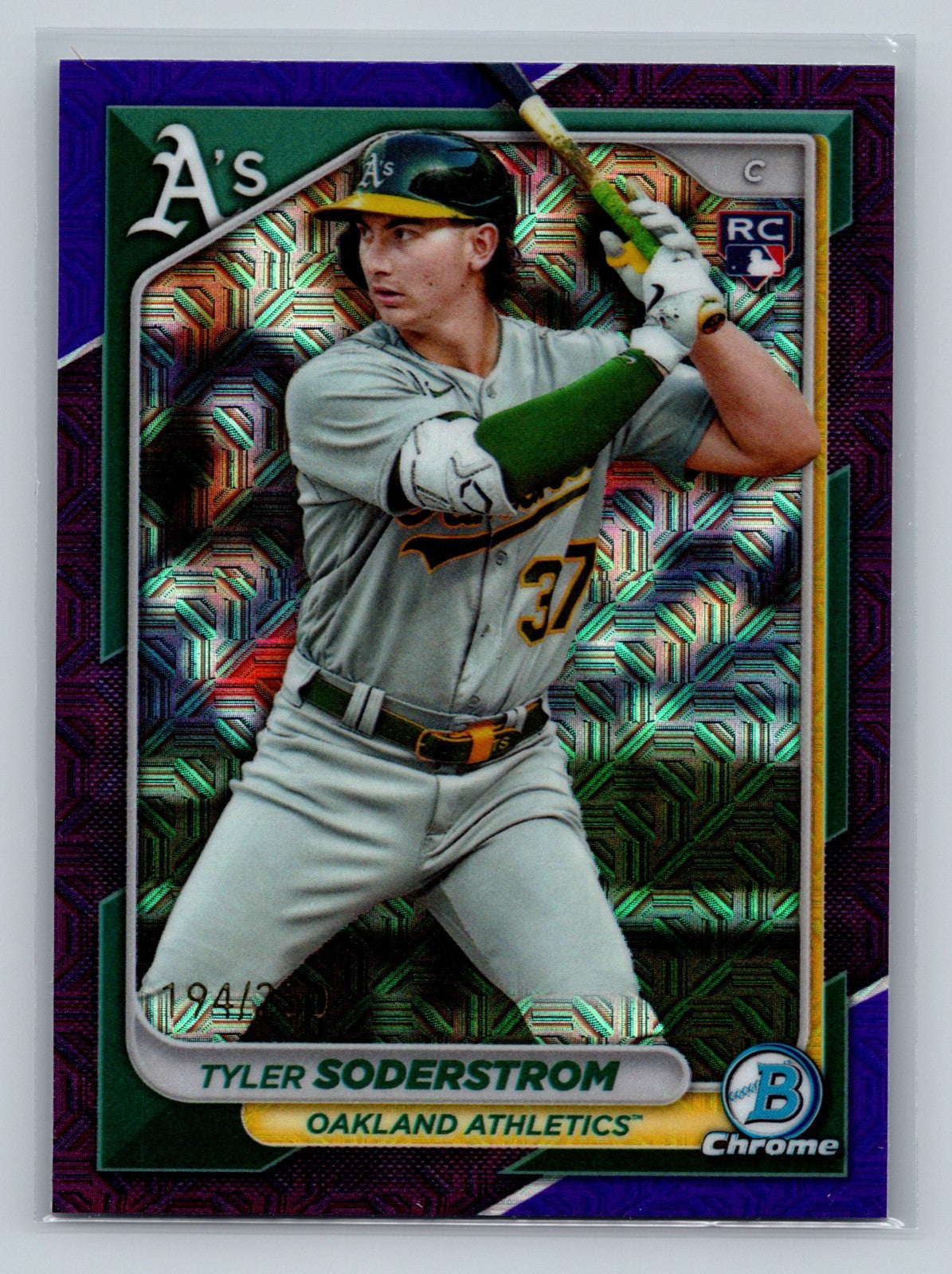 Tyler Soderstorm 2024 Bowman Chrome Purple Mojo Refractor RC /250 #15