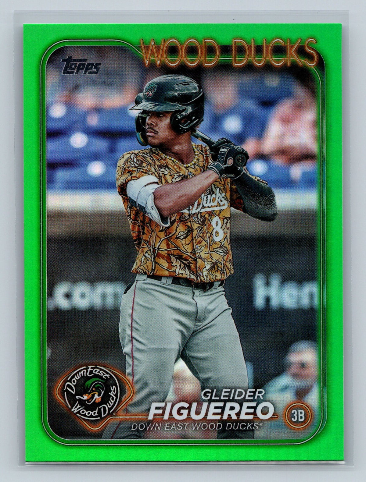 Gleider Figuereo 2024 Topps Pro Debut Green Foil /99 #PD-34 Wood Ducks