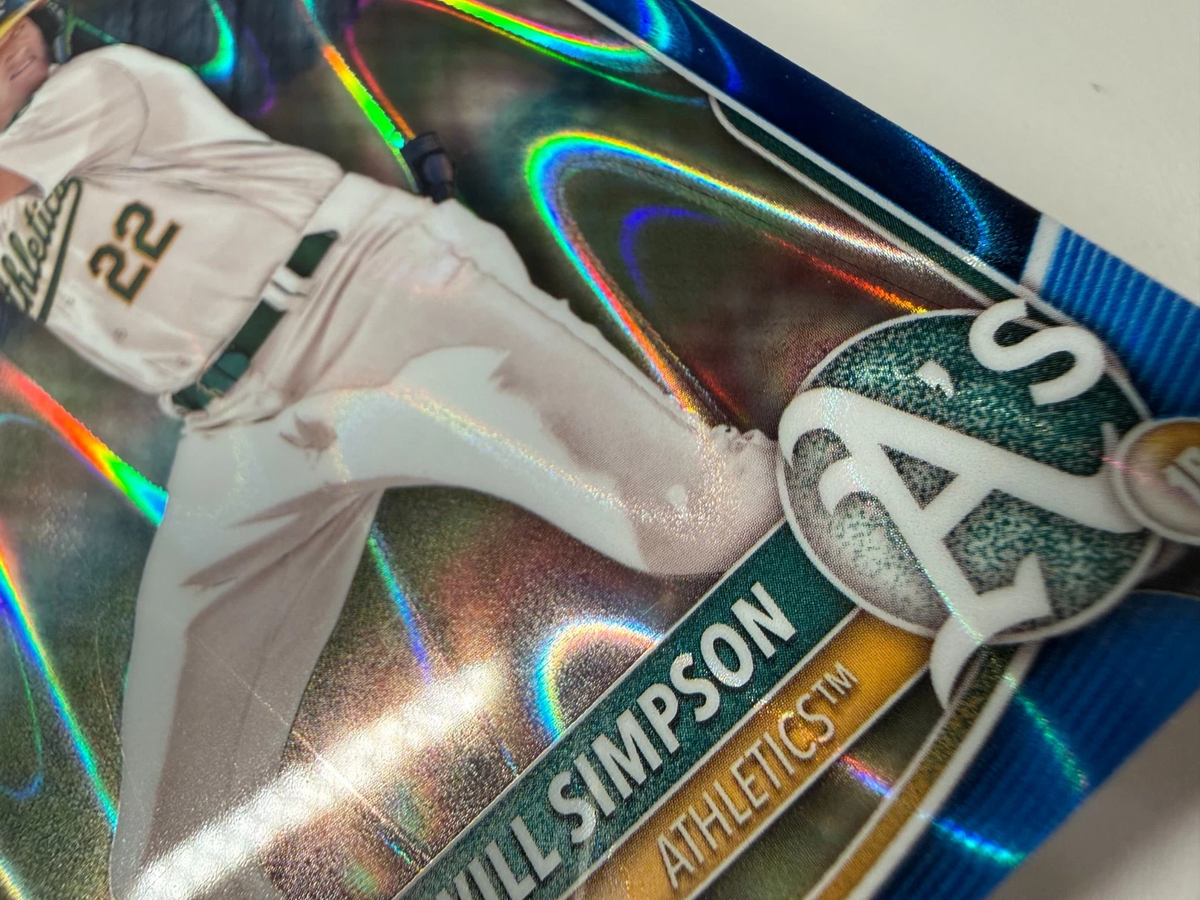 Will Simpson 2025 Bowman Chrome 1st Blue RayWave Refractor /150 #BCP-35