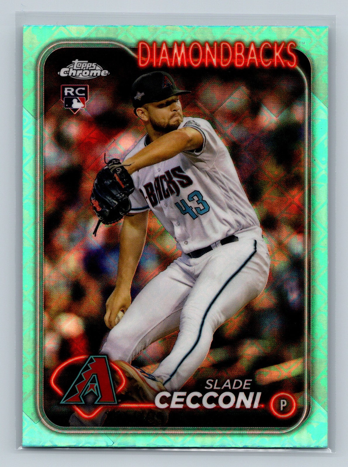 Slade Cecconi 2024 Topps Chrome Logofractor Green Refractor RC /99 #77