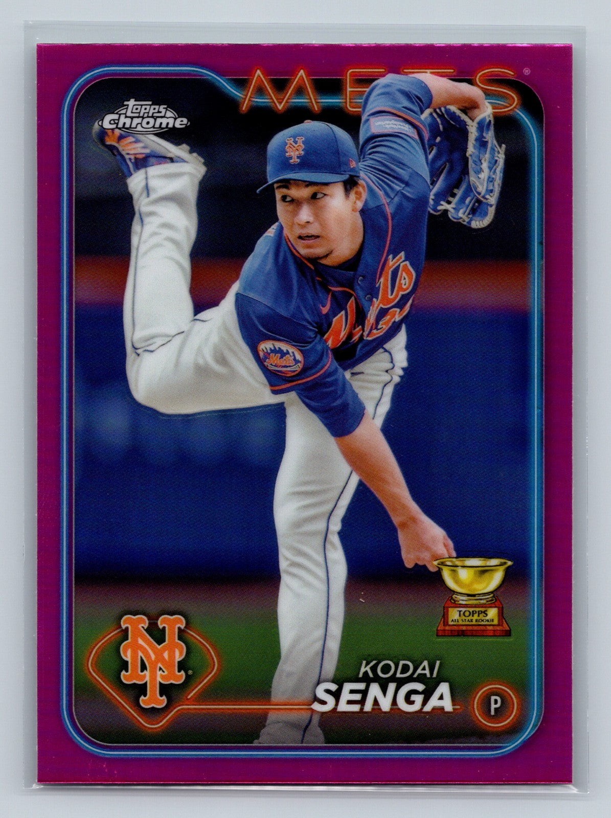 Kodai Senga 2024 Topps Chrome Pink Refractor #31 Mets
