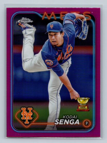 Kodai Senga 2024 Topps Chrome Pink Refractor #31 Mets