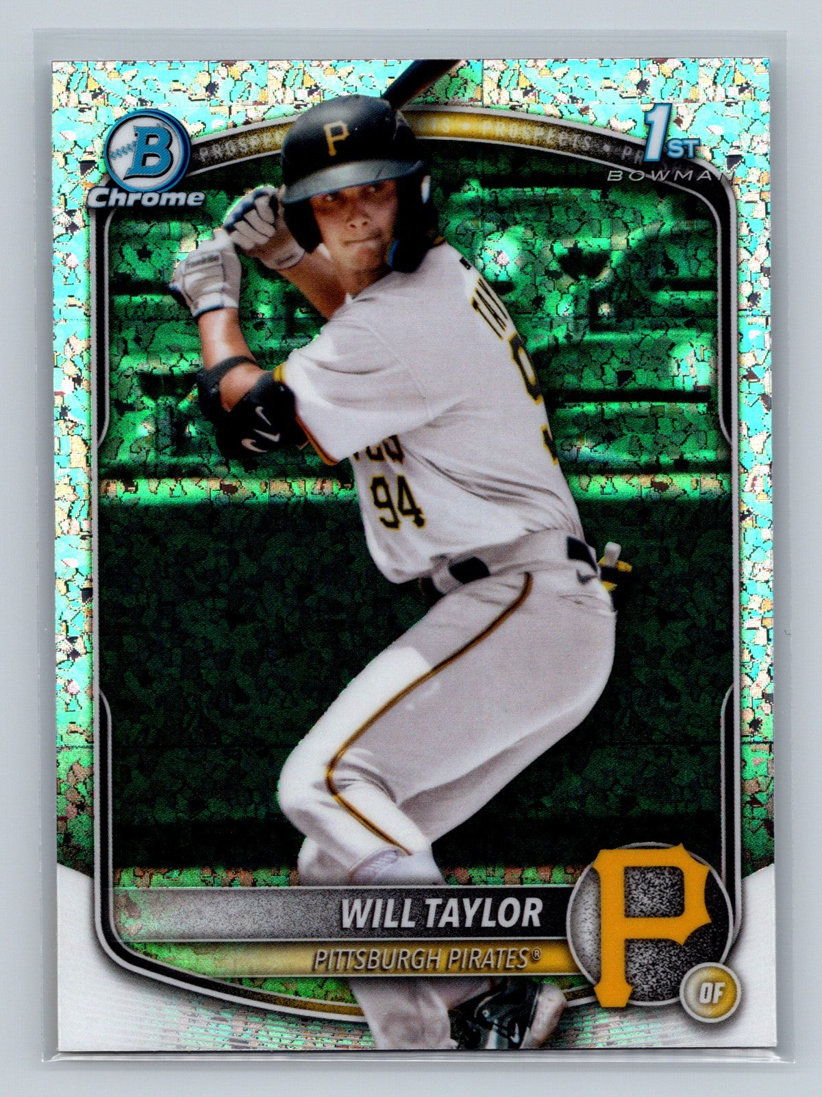 Will Taylor 2025 Bowman Chrome 1st Mini Diamond Refractor #BCP-179 Pirates