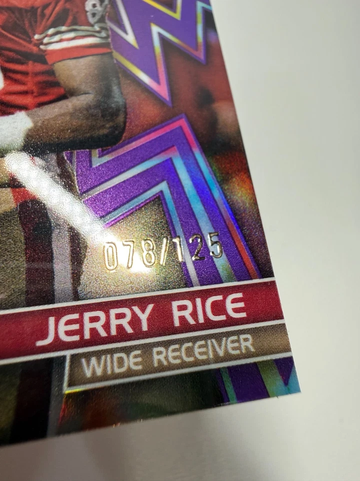 Jerry Rice 2024 Topps Finest Dynamos Purple Refractor /125 #DYN-28