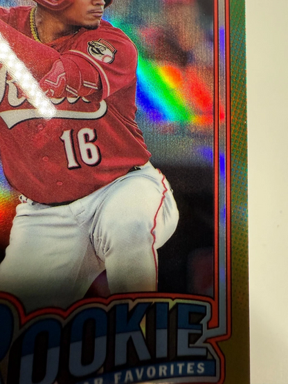 Noelvi Marte 2024 Bowman Chrome Rookie of The Year Favorites Gold Refractor /50