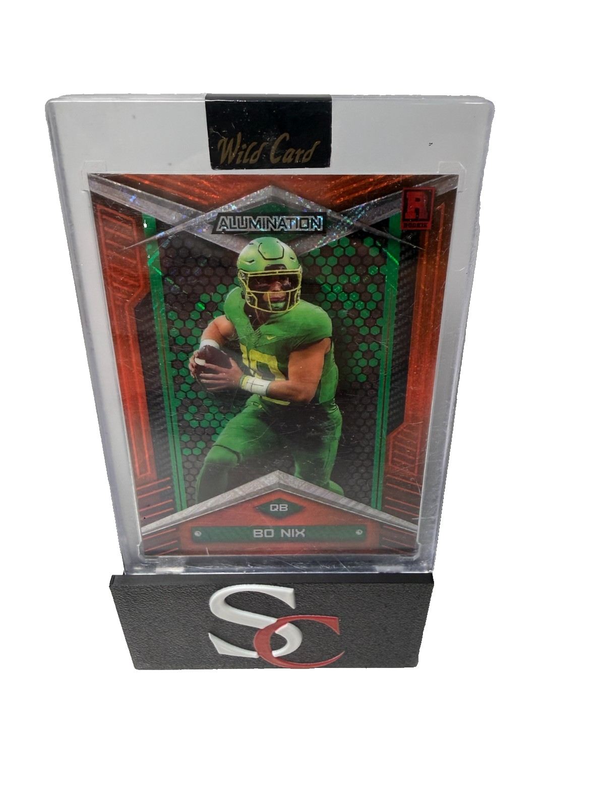 BO Nix 2023 2023 Wild Card Alumination Rookie Edition Orange & Green /25 #BC-BN