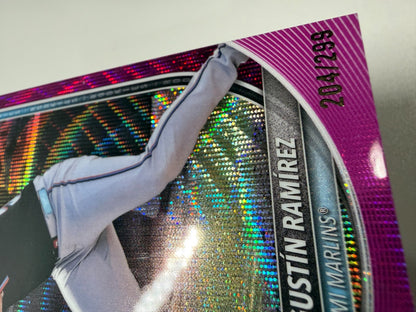 Agustin Ramirez 2025 Bowman Chrome Fuchsia Wave Refractor RC /299 #91 Marlins