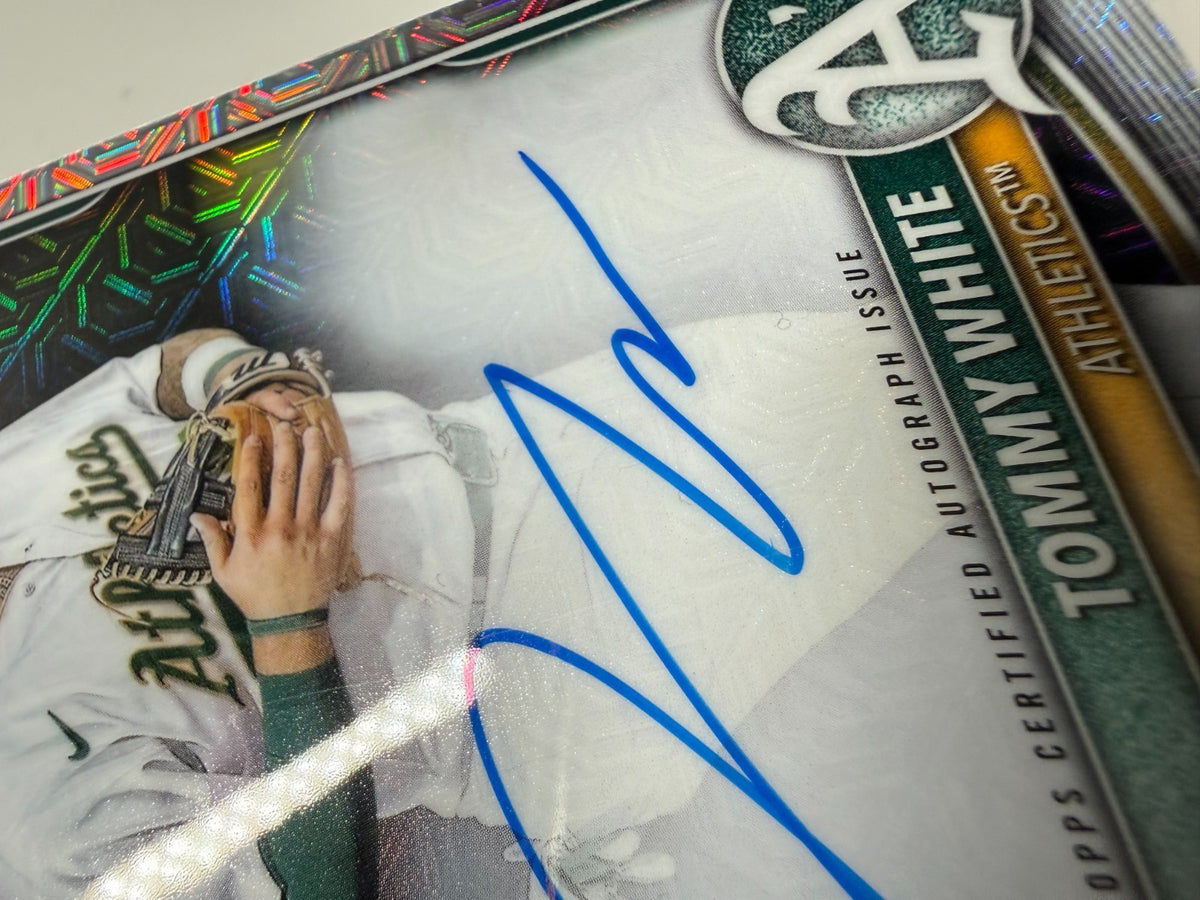 Tommy White 2025 Bowman Chrome 1st Mojo Refractor Auto /150 #CPA-TWH Athletics