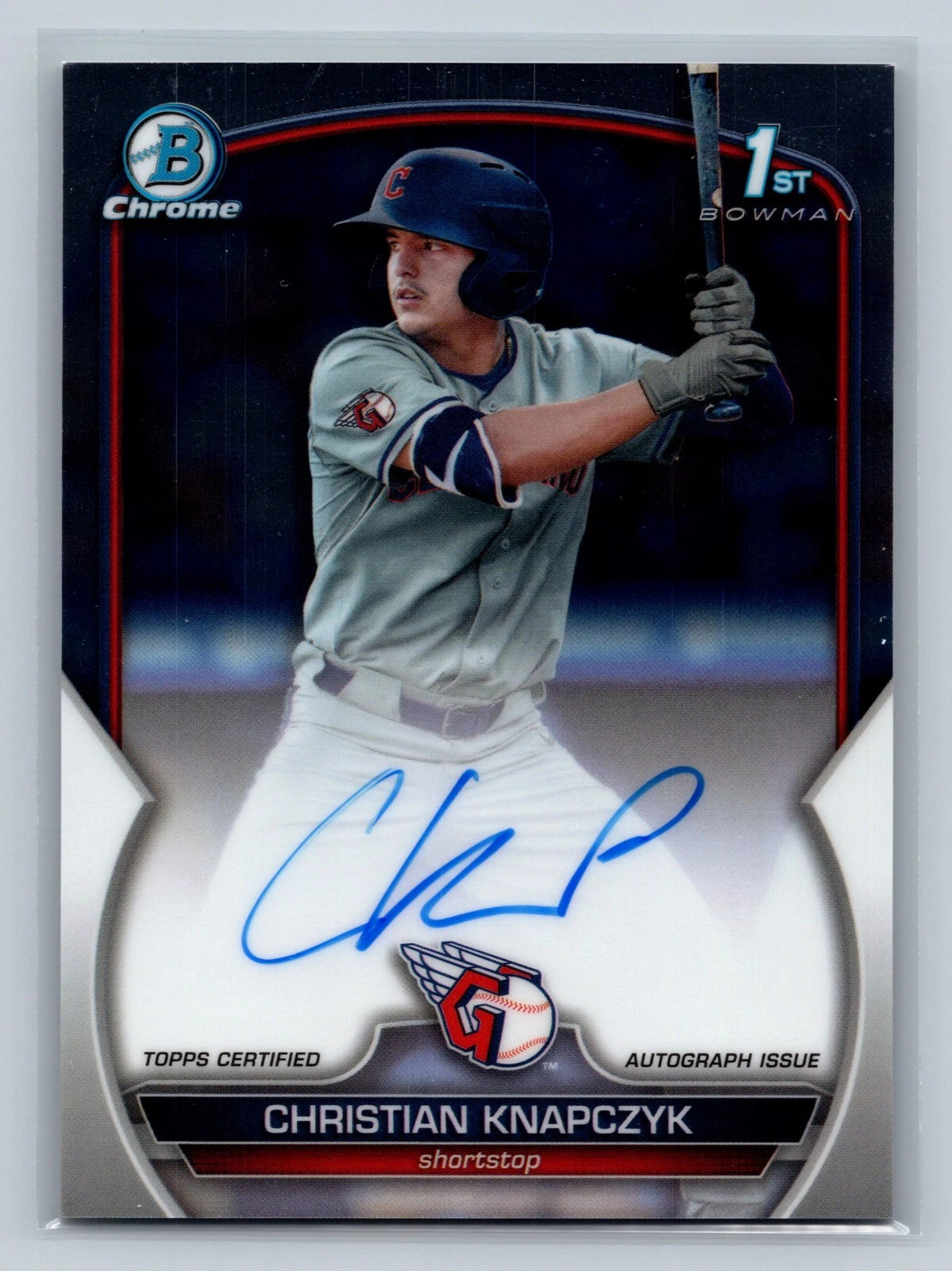 Christian Knapczyk 2023 Bowman Draft Chrome 1st Auto #CDA-CKN Guardians