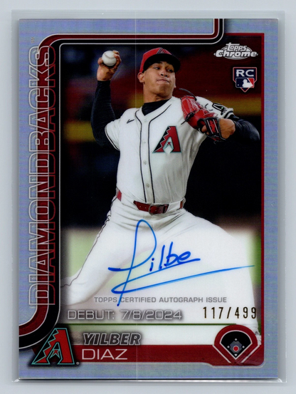 Yilber Diaz 2025 Topps Chrome Update Refractor Auto RC /499 #CRDA-YD