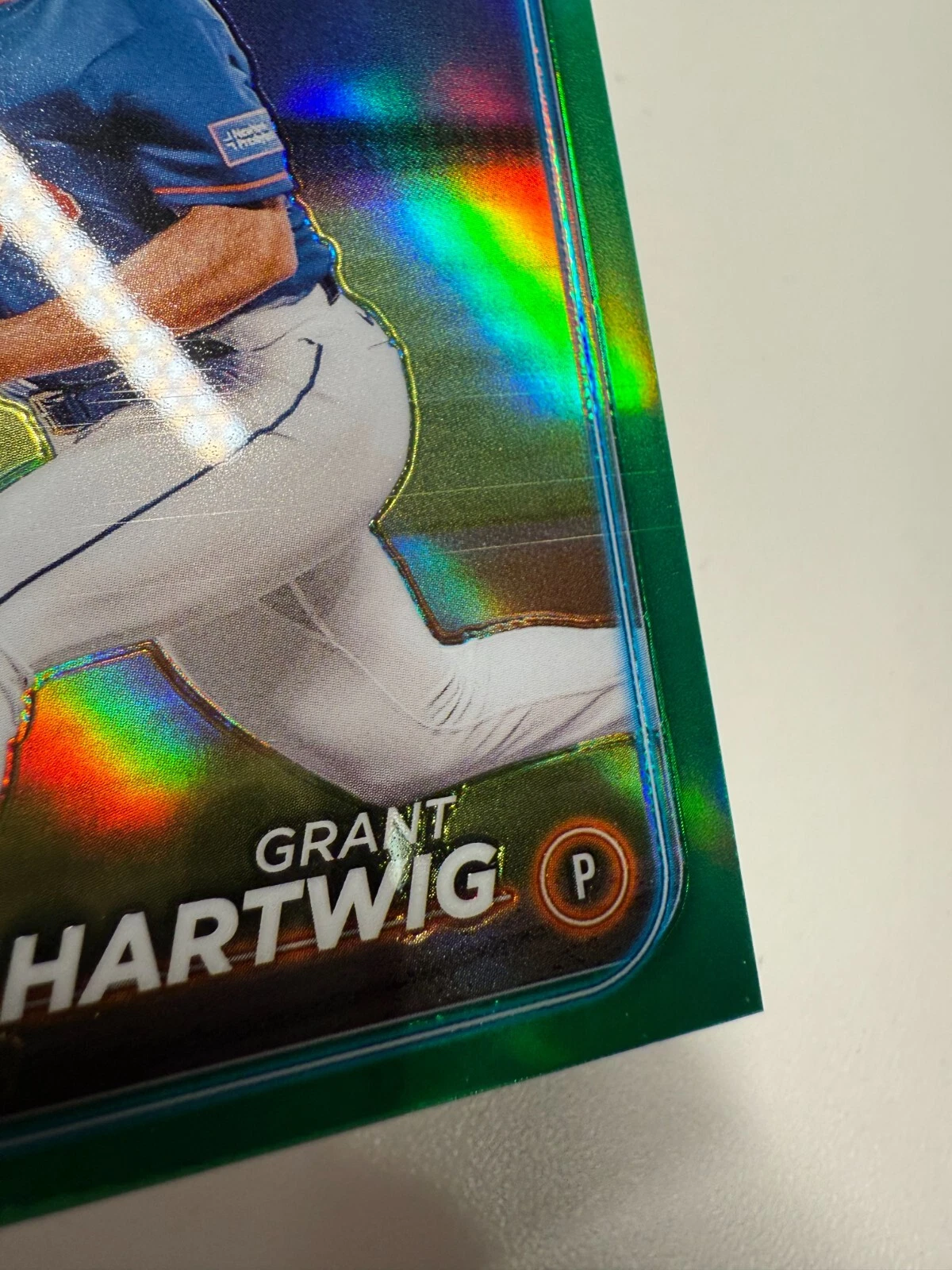 Grant Hartwig 2024 Topps Chrome Green Refractor RC /99 #45 Mets
