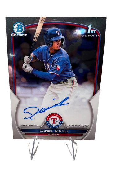 Daniel Mateo 2023 Bowman Chrome 1st Auto #CPA-DMO Rangers