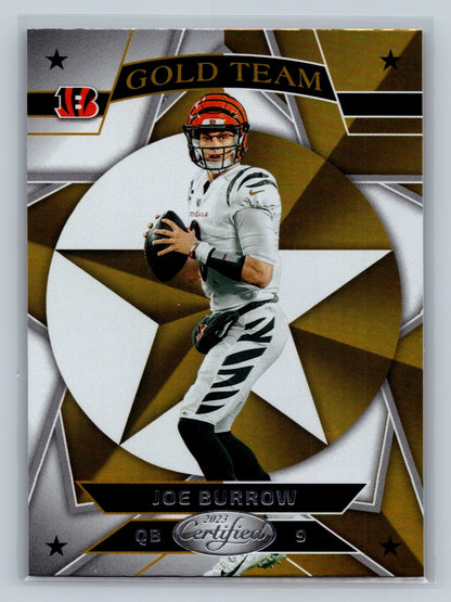 Joe Burrow 2023 Panini Certified Gold Team #GT-1 Bengals