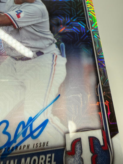 Braylin Morel 2025 Bowman Chrome Mojo Refractor Auto #BMA-BM Rangers