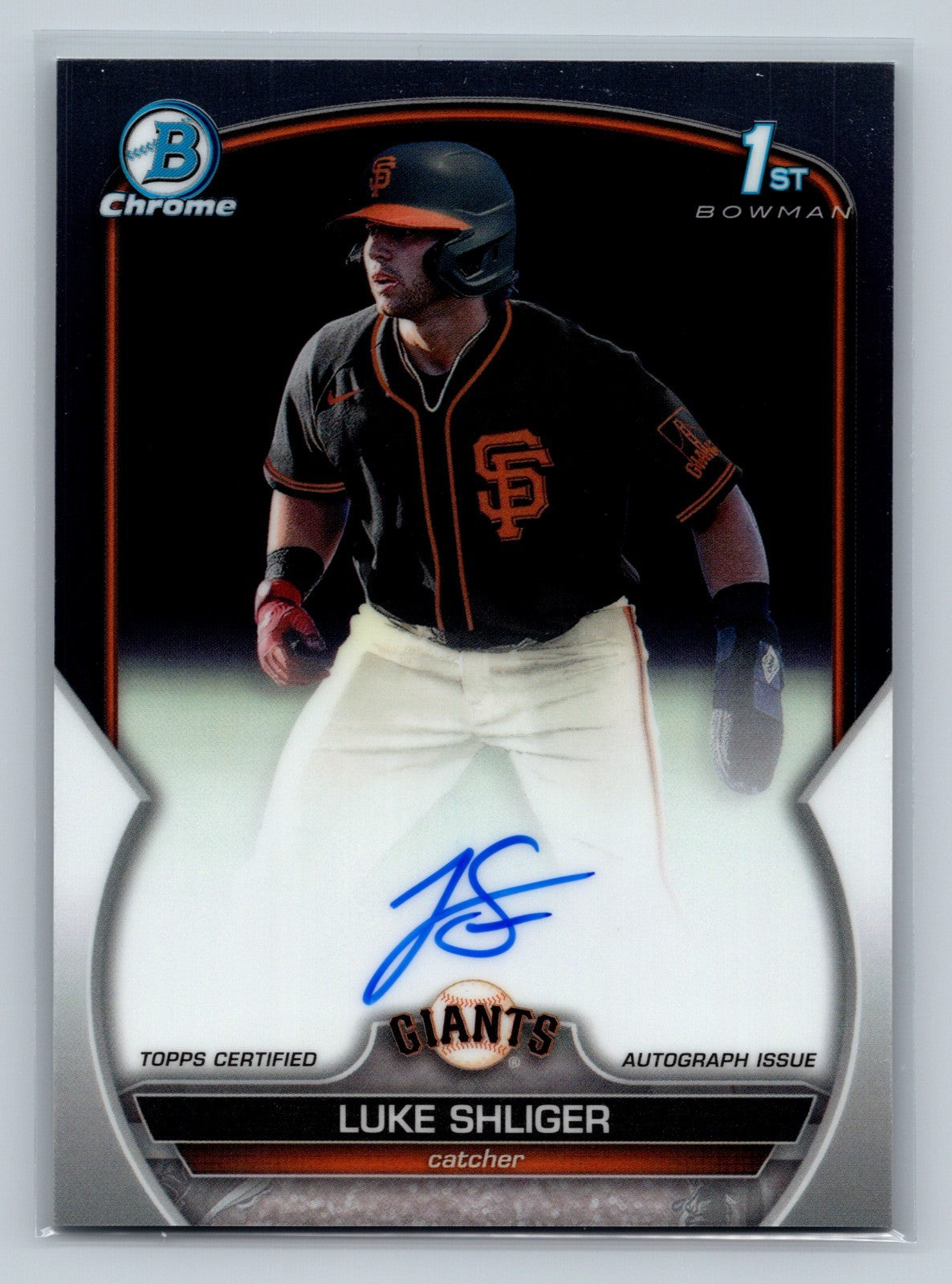 Luke Shliger 2023 Bowman Draft Chrome 1st Auto #CDA-LS Giants