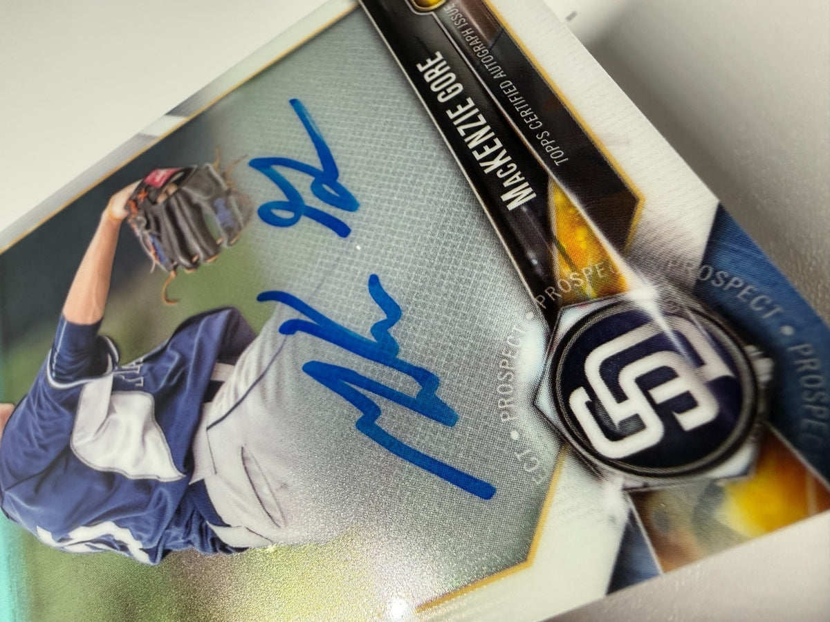 MacKenzie Gore 2018 Bowman Chrome Prospect Auto #CPA-MGO Padres