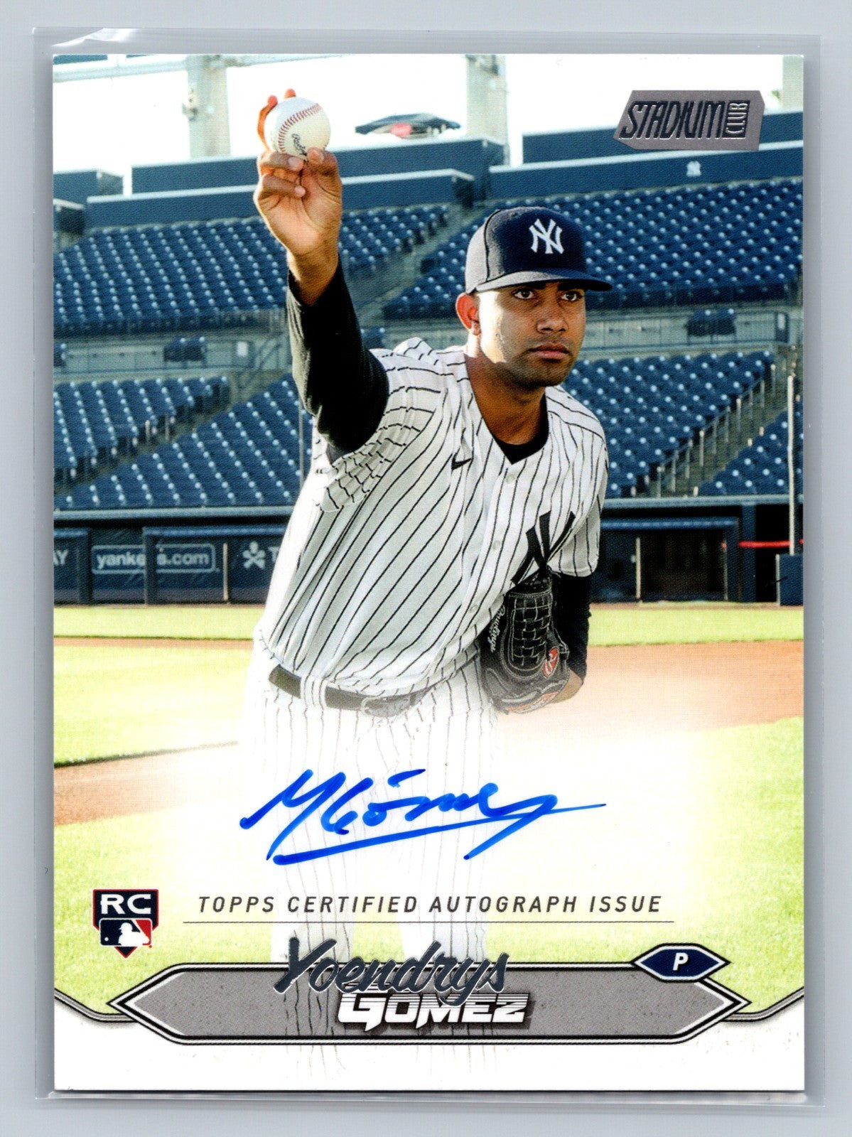 Yoendrys Gomez 2024 Topps Stadium Club Auto RC #SCBA-YG Yankees