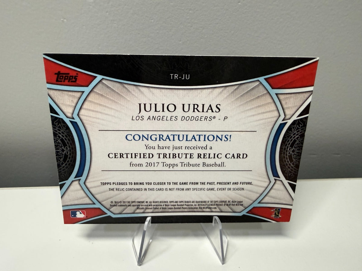 Julio Urias 2017 Topps Tribute Relic /192 #TR-JU Dodgers