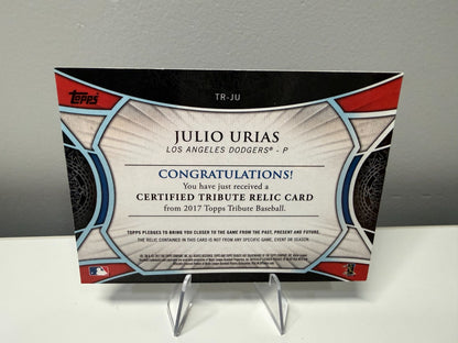 Julio Urias 2017 Topps Tribute Relic /192 #TR-JU Dodgers