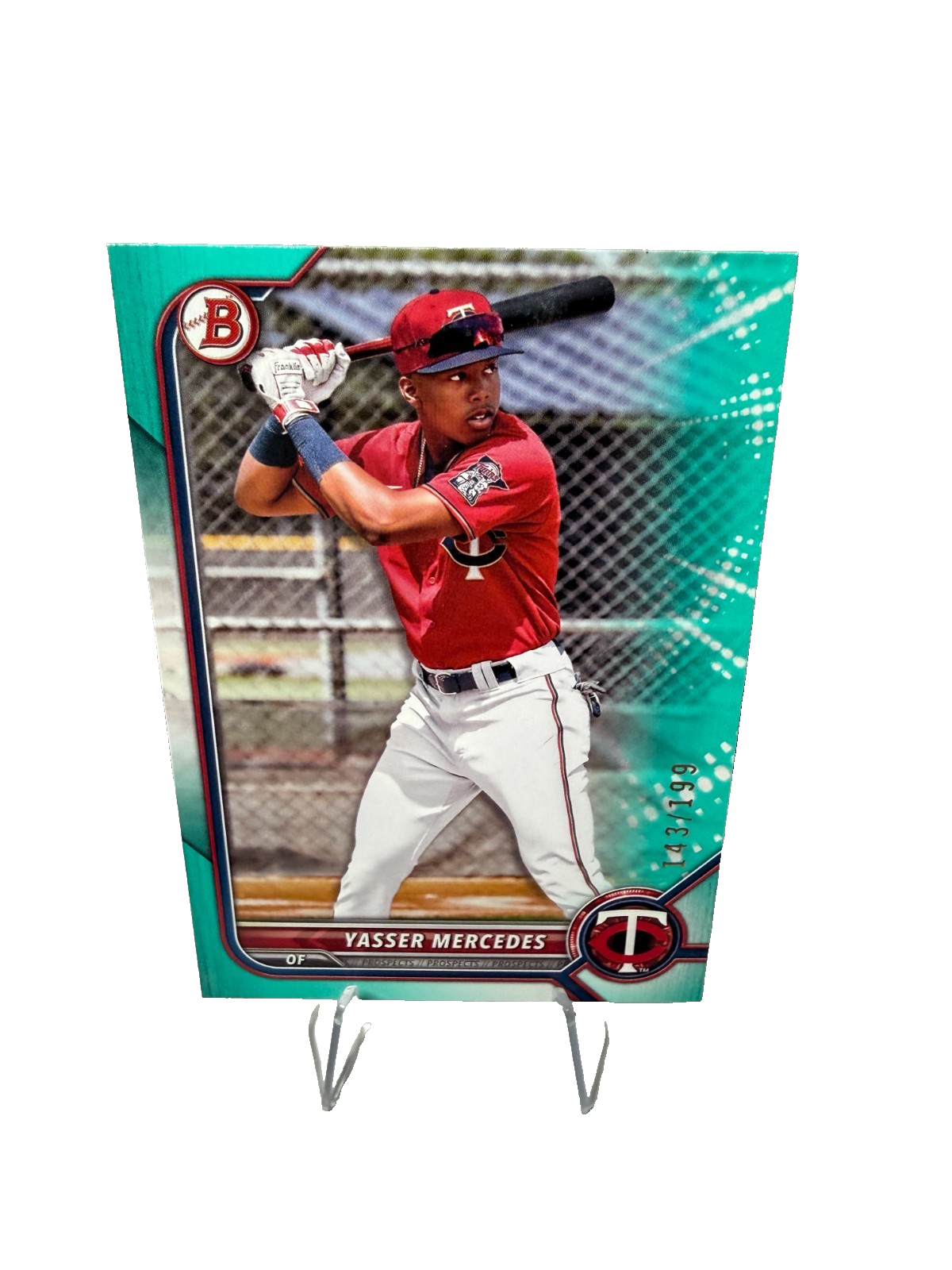 Yasser Mercedes 2022 Bowman Draft Paper Aqua /199 #BD-11 Twins