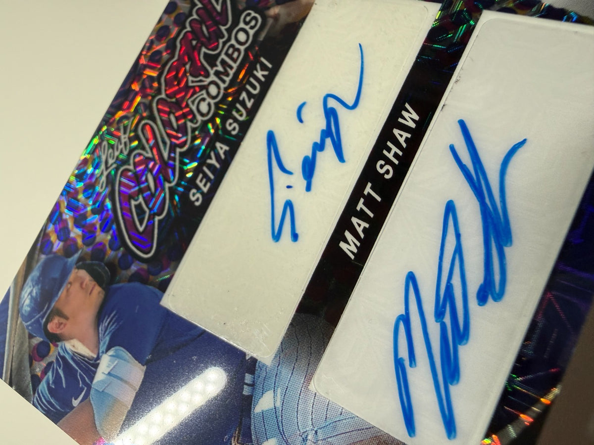 Seiya Suzuki Matt Shaw 2023 Leaf Vivid Colorful Combos Blue Mojo Dual Auto /7