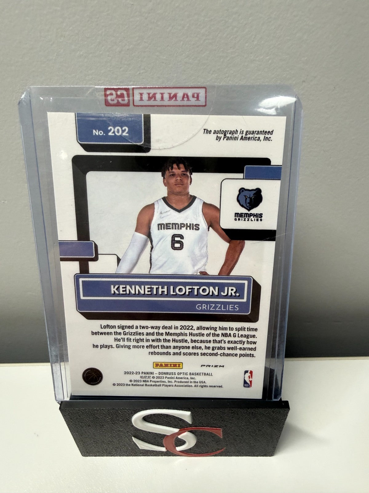 Kenneth Lofton Jr. 2022-23 Panini Donruss Optic Rated Rookie Holo Auto #202