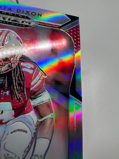D'Cota Dixon 2019 Prizm Draft Picks Silver Prizm Auto RC #250 Badgers