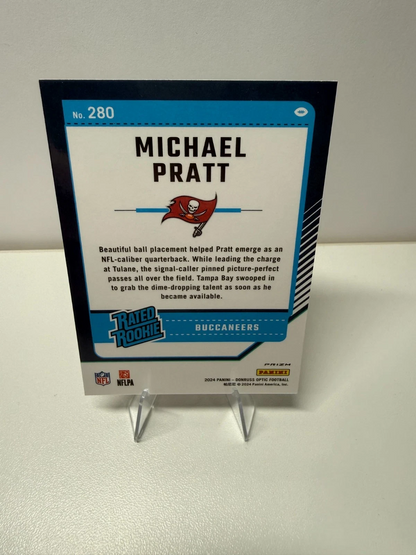 Michael Pratt 2024 Panini Donruss Optic Rated Rookie Fire Emoji RC #339