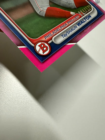 TayShaun Walton 2024 Bowman Paper Prospect Pink /175 #BP-113 Phillies