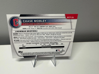 Chase Mobley 2025 Bowman Chrome 1st Blue RayWave Refractor /150 #BCP-56