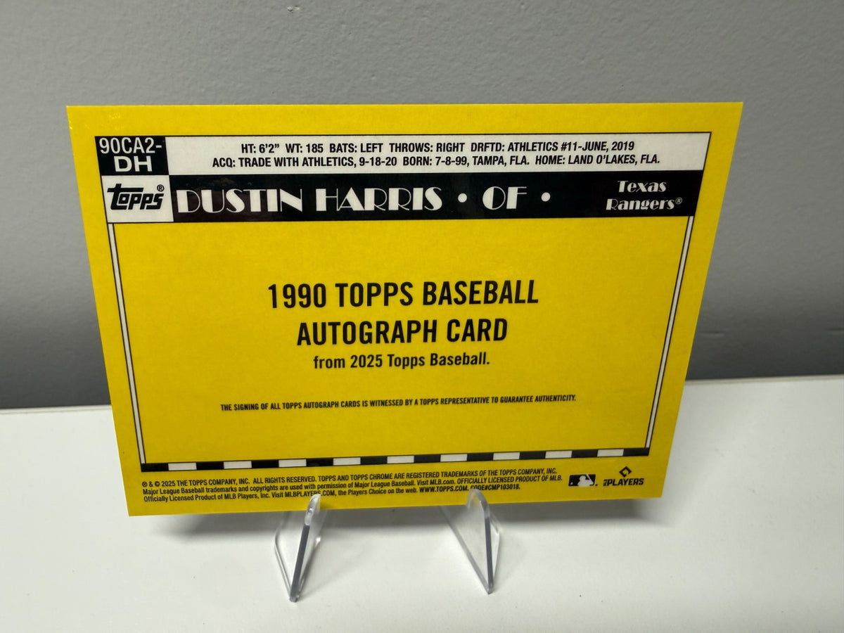 Dustin Harris 2025 Topps Series 2 Gold Mojo Refractor Auto RC /50 #90CA2-DH