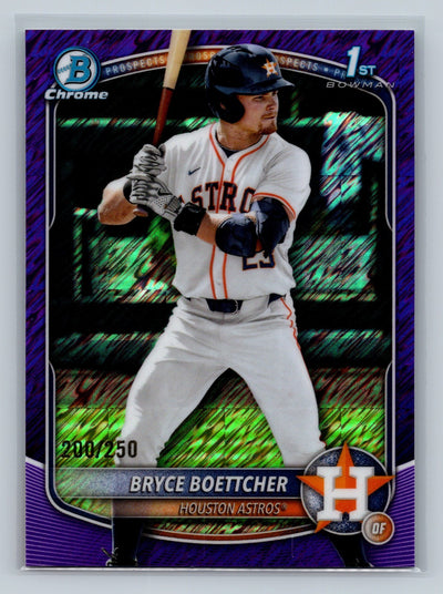 Bryce Boettcher 2025 Bowman Chrome 1st Purple Shimmer Refractor /250 #BCP-243
